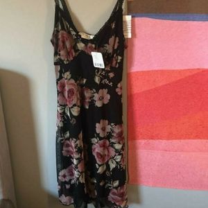 Slip Dress Floral Mesh Print SMALL